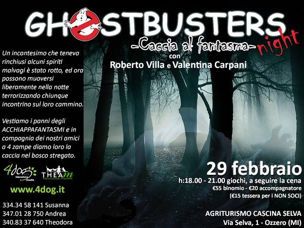 GHOSTBUSTERS NIGHT – Caccia al fantasma!